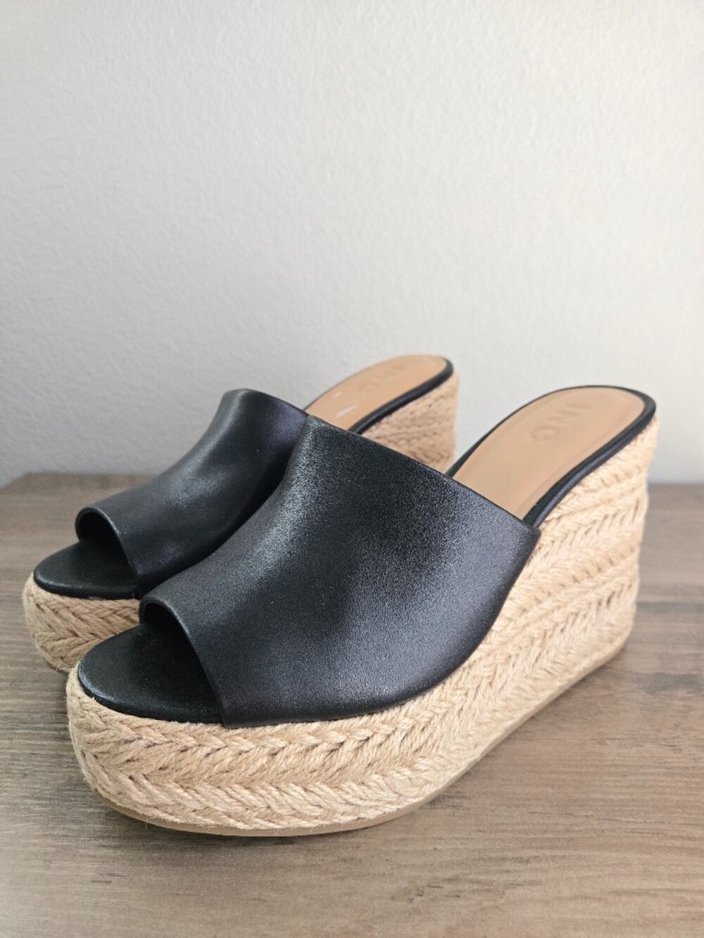I.N.C. International Concepts Cicily Espadrille Wedge Sandals Black Beauty 9M